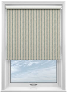 Emily Bond Block Printed Stripe, Blue & Green - Twist&Fit Roller Blind